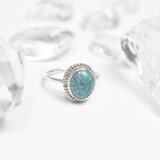ターコイズのシルバーリング　シルバー925　天然石リング　誕生石