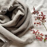 Handwoven Pure Cashmere Square Scarf/ ピュアカシミヤ手紡ぎ手織りスクエアスカーフ