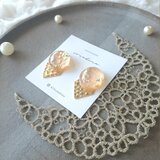 ★c　『 煌めき - sparkle - 』　秋　冬　フォーマル　ピンク　クリスマス　大人ピアス／イヤリング