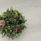 ナチュラルクリスマス　針葉樹のリース