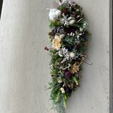 秋色あじさい、月桃、木の実のスワッグ