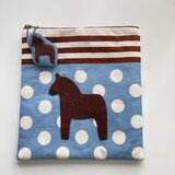 手帳ポーチ(ペンケース)*ダーナラホース*チャーム付