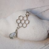 モスアゲートの六角ネックレス　silver925