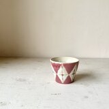 すもも釉　ロンバス柄フリーカップ