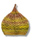 １点限定！　新作2025どんぐりニット帽子　野呂英作毛糸使用　マスタードイエロー　プチギフト