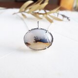 【一点物】デンドリティックアゲートのネックレス（湖畔）