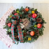 オレゴン産モミを使ったクリスマスリース/トナカイプレート