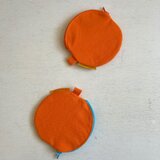 まるポーチ/オレンジ