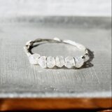 クリスタルクォーツ  ボタンカット4mm×6/リング /ゴールド シルバー ピンクゴールド