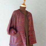手織りのゆったりジャケット