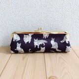 リバティ　がま口ペンケース　口金16.5cm　猫　ミャオウ　514