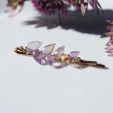 アメトリンによるラベンダーの花のヘアピン　～薫衣草（くんいそう）