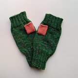 ツイード調ハンドウォーマー　グリーン