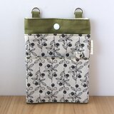 3/31までセール✨帆布の2way移動ポケット　在庫限り　オーガナイザー　ナースポーチ　ボタニカル　No.431