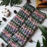 【М】桜〜オパール毛糸のスパイラル編みレッグウォーマー