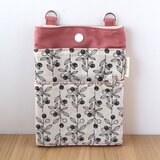 3/31販売終了！セール✨帆布の2way移動ポケット　一点限定　オーガナイザー　ナースポーチ　北欧　ピンク　ギフト　No.430