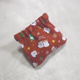 ぱくぱくケース（10cm）／シマエナガのクリスマス（赤）