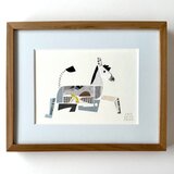 原画　Paper Horses No.6　額装込み