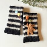 フェルティングミトン　テディベアと風船