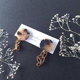 ★c　"大人の雰囲気で…"　秋　冬　べっこう　大ぶり　ゴールド　モードピアス／イヤリングe