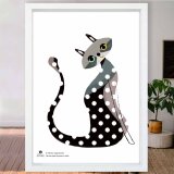 スマイル　ネコ　送料無料 　イラスト　A4〜A0　ポスター　アートポスター　アート/sei検索新着順　3815