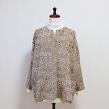 着物リメイク　縮緬のトップス　吉祥柄