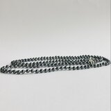 貝ベビーパール3Wayオールノットロングネックレス/約5mm約123cm/ブラックパール/R/made in japan