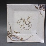 干支正方形陶板(馬)