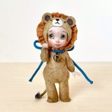 和紙人形『招き猫ならぬ招きライオン！？』ネコ科を代表して福を招くフィギュア