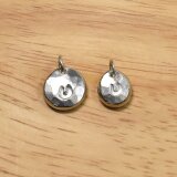 馬蹄/ホースシュー モチーフ　シルバー ペアペンダントトップ 　No-01