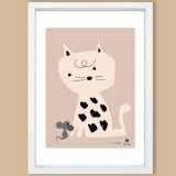 遊ぼうよ〜　ネコ　送料無料 　イラスト　A4〜A0　ポスター　アートポスター　アート/sei検索新着順　2905