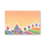 「 夢の続きを 」。 色鉛筆画（ 原画 ）