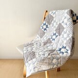 一点ものパッチワークキルト＊冬の星