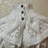 モヘアつけ襟(手編み)