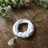 大きな鈴蘭のリース■ アロマストーンとして使える オーナメント ■ 水晶つき