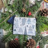 クリスマス　もみの木のポーチ（S)　祝降誕　イエスキリスト　コスメいれ　カード入れ