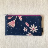 型染めポーチS「押し花」