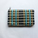 手織り北欧のビッグポーチ