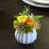 プリザーブドフラワー チェルシー アレンジメント ミニ オレンジ バラ お祝い お礼 誕生日 新築祝 プレゼント 女性