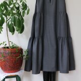 ⛄️冬★ウール100%  ノースリーブギャザーワンピース★グレー