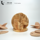 PLUZ｜木板の立体パズル×球体 組み木／木製／アート／飾れる／インテリア名入れ無料／ギフトラッピング無料のコピー