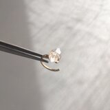 当店人気シリーズの追加色 冬に合うクリアハーキマーダイヤモンドクォーツのイヤーカフプチクリスマス用ギフト