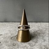 Vintage USA SILVER 925 flower stamped combination design ring