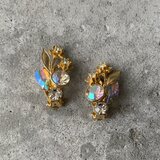 Vintage 60s USA retro flower aurora bijou earring