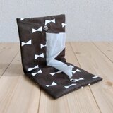 リボン　携帯ティッシュケース　ボックスティッシュから詰替え　ペーパータオル　ブラウン　534