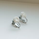 flower white 白い花 No.6イヤリング ＜ピアス交換可＞