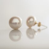 淡水パールの1粒14kgfピアス／日本製ニッケルフリークリップ式イヤリング