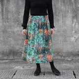 【受注制作】アフリカ布のギャザースカート（ ペインティング ）アフリカンプリント アフリカンファブリック