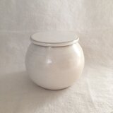 丸蓋物(アンティークホワイト)