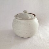 蓋物A(白マット)赤荒土